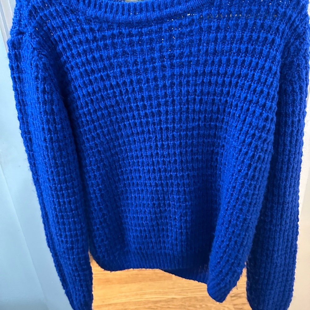 Vibrant Blue Knit Sweater